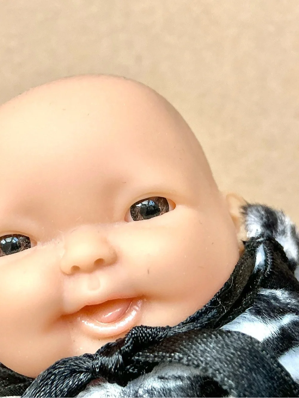 Berenguer baby doll 5” wearing zebra costume cute